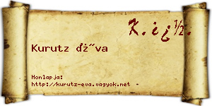 Kurutz Éva névjegykártya
