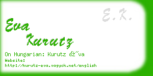 eva kurutz business card